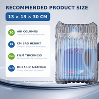 Sac gonflable de protection en forme de Q à 10 colonnes, personnalisé, 65 µm PA/PE, pour l'emballage et la protection des bouteilles et bocaux lors de l'expédition (vente en gros)