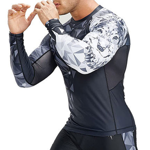 Rashguard Personalizado Directo de Fábrica UPF50 Anti-UV Sublimado para Jiu-Jitsu, Rashguard de Manga Larga para MMA con Logotipo Personalizado, Diseño Propio para MMA BJJ - Product Image 4