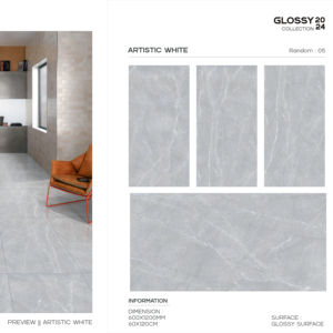 Azulejo de Porcelana Pulido Premium 600x1200, Formato Grande, Superficie Brillante, para Paredes y Pisos, Diseño Moderno para Interiores y Exteriores - Product Image 1