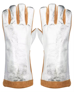 Gants de soudage en cuir de mouton pour hommes, approvisionnement en gros, gants de sécurité industriels robustes, gants mécaniques pour soudage TIG, texture lisse, résistants à la chaleur - Product Image 2