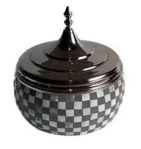 Vaisselle d'hôtel ronde élégante Hot Pot en métal de qualité supérieure avec un superbe design en nacre pour un service élégant - Product Image 6