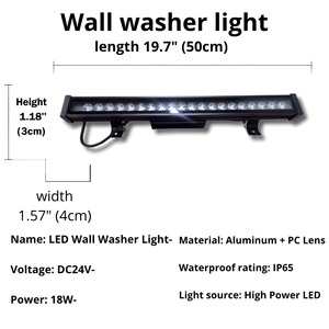 Projecteur mural LED étanche IP65 de haute qualité 36W 24W 18W 12W RGB LED Wall Washer Aucun avis pour le moment - Product Image 5