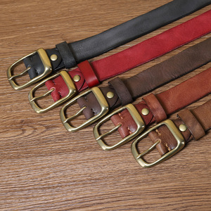 Ceinture pour homme en cuir de vachette véritable, style vintage, imperméable, respirante, avec boucle en acier, marque personnalisée, haute qualité - Product Image 5