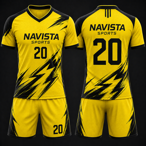 ชุดยูนิฟอร์มฟุตบอลดีไซน์พิเศษสำหรับผู้ใหญ่ชาย พิมพ์ลายแบบ Sublimation ระบายอากาศได้ดี ผลิตจากโพลีเอสเตอร์ ขายส่ง - Product Image 6