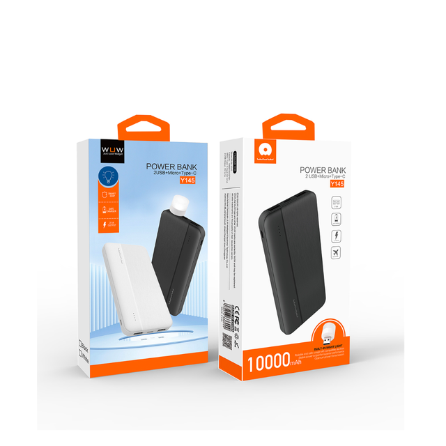 WUW 10000mAh 20000mAh Dual USB & Micro USB Output Portable Universal Power Bank with Fast Charging 10W