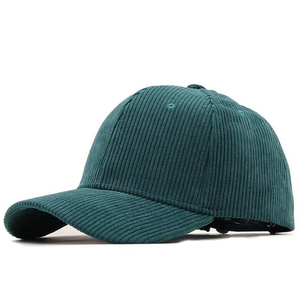 Casquette de baseball personnalisée en velours côtelé beige brodée à la main, 6 panneaux, réglable, unisexe, couleur unie, style décontracté, casquette de papa - Product Image 3