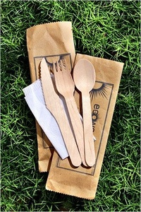 Ensemble de Couverts Jetables Premium en Bois de Bouleau pour l'Aviation et l'Hôtellerie – Fourchette, Cuillère, Couteau, Serviette – Idéal pour l'Industrie Alimentaire 2026 - Product Image 4