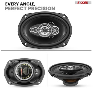 Paire d'enceintes de voiture 5Core 6x9 800W 4Ohm 2 voies coaxiales avec super tweeter, adaptées aux véhicules - Product Image 3