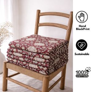 ผ้าฝ้ายพิมพ์ลายบล็อกทำมือ |   สิ่งทอแบบดั้งเดิมของอินเดียสำหรับเสื้อผ้า ของตกแต่งบ้าน งานฝีมือ ขายเป็นเมตร - Product Image 5