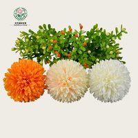 Tête de chrysanthème artificiel multicolore personnalisable Fleurs artisanales pour Noël Fête des mères Pâques Fins décoratives