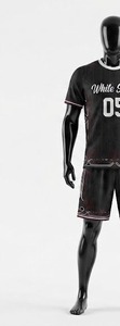 Ensemble de maillot de basket-ball sublimé noir pour femmes, col rond, sans manches, évacuation de l'humidité, spandex/nylon, coupe athlétique, toutes saisons - Product Image 4