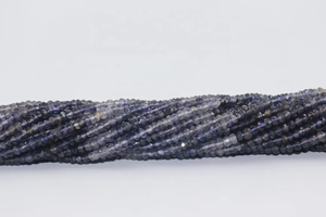 Cuentas Rondelle sombreadas facetadas de iolita Natural de calidad AAA, hebra de 3,5-4,20mm y 14 pulgadas para la fabricación de joyas - Product Image 4