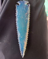 Naturstein Achat Opal Schwarzer Obsidian Indianischer Stil Halbmondmesser Kristallheilung Pfeilspitze Großhandel Handgefertigtes Messer