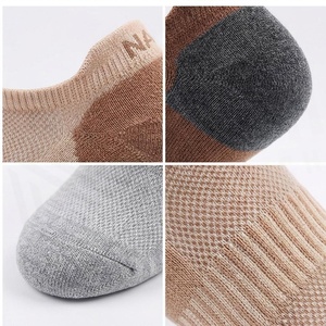 North Approach Ankle <b>Socks</b> Black Gray Striped Breathable <b>Running</b> <b>Socks</b> for Adults Summer Season - Product Image 5