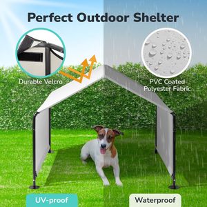 Grande Tenda per Cani Grigia 4*4*3.3FT, Casette e Arredi Premium per Animali Domestici per un Soggiorno Confortevole - Product Image 2