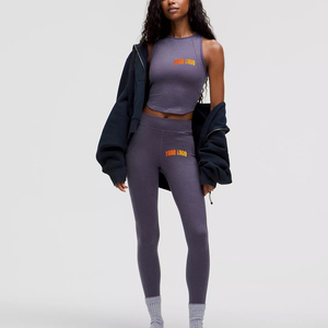 Novedades: Conjunto Deportivo de Yoga para Mujer, Tallas Grandes, Cintura Elástica, Sin Costuras, Transpirable, de Secado Rápido, 2 Piezas, para Gimnasio - Product Image 1