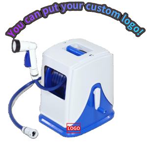 OEM Smart Design Full Cover <b>Water</b> Hose Reel 20 M Home Garden UV Protection Weatherproof Plastic Rotation Base Tool - Product Image 1