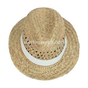 Chapeau de plage en paille personnalisable, chapeau à large bord OEM ODM pour l'extérieur, protection UV usine du Vietnam - Product Image 4