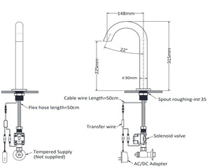 <strong>Faucet</strong> Spout Smart Sanitary Brass <strong>Faucet</strong> Hardware Commercial Touchless Hand Free Automatic for Hotel