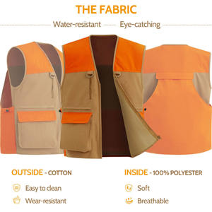 Gilet de chasse grande taille avec poches multifonctions, réfléchissant, portable, en matériau flottant amovible et respirant - Product Image 6