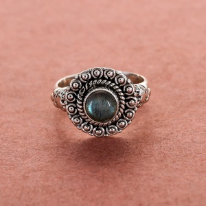 925 Sterling <b>Silver</b> Natural Labradorite Vintage Boho <b>Statement</b> <b>Ring</b> for Women Handmade Wholesale Gemstone Jewelry - Product Image 3