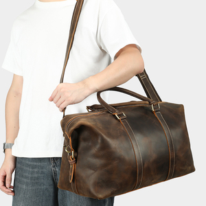 Vintage Outdoor Travel Weekender Overnight Gym <b>Bag</b> Large Capacity <b>Leather</b> <b>Duffle</b> <b>Bag</b> Genuine <b>Leather</b> Travel <b>Bag</b> Men - Product Image 1