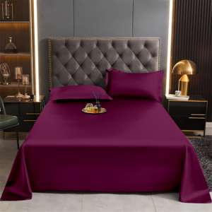 Elegante Juego de Sábanas de Satén Borgoña con Fundas de Almohada a Juego, Ropa de Cama de Lujo Brillante para Dormitorio - Product Image 3