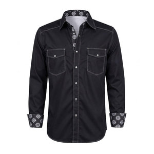 Chemise de travail en coton FR personnalisée, traitée Proban, résistante aux flammes, manches longues, uniforme industriel OEM ODM - Product Image 2