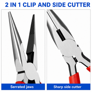 Needle Nose PlierLong Nose Pliers Wire <b>Cutter</b> Spring Loaded Factory Price Carbon Steel Precision Hand Tool Wholesale Supplier - Product Image 4
