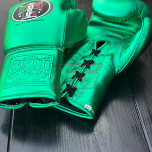 Gants de boxe MMA personnalisés pour l'entraînement |   Conception à Doigts Entiers |   Fermeture à boucle et crochets |   Matériel en cuir véritable |   Évacuation de l'humidité | - Product Image 5