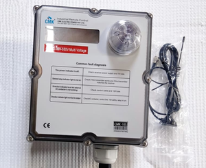 Nouveau modèle RADIO REMOTE CMK F24-10S, télécommande radio sans fil 10 boutons poussoirs à vitesse unique + 1 bouton champignon de désactivation + 1 bouton marche, IP-66, portée 100 mètres - Product Image 3