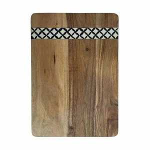 Planche à découper carrée en bois artisanale durable, imprimée, résistante au lave-vaisselle, élégante, planche à découper de cuisine unique - Product Image 6