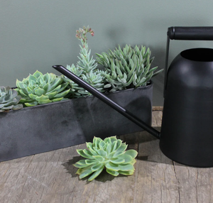 Gran oferta, macetas de Metal decorativas de Metal galvanizado rectangular, macetas de base plana para interiores y exteriores, macetas para flores - Product Image 2