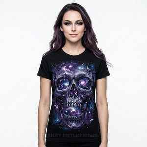 Camiseta gráfica personalizada para mujer, camiseta con estampado de bosque Bone Trap, ropa de calle de aventura de terror, ropa de algodón para mujer - Product Image 4