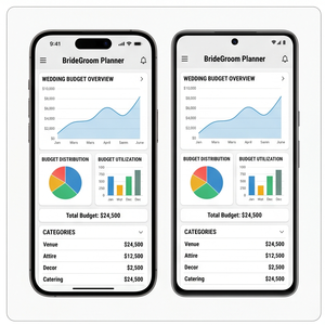 Aplicación RoyalCraft para Planificación de Bodas – Planificador de Presupuesto, Lista de Invitados, Invitaciones y Organizador de Eventos iOS/Android - Product Image 1