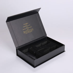 Custom Luxury Handmade Flip Top <b>Black</b> Cardboard Magnetic Closure Recyclable Rigid Watch <b>Gift</b> <b>Box</b> Packaging Embossing - Product Image 1