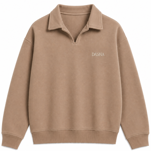 Sweat-shirt de sport à col rond et manches longues en coton 100% épais grande taille avec logo personnalisé - Product Image 4