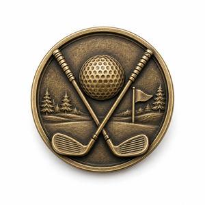 Épinglette de golf personnalisée en émail dur scintillant, badge de tournoi de golf, épinglette de récompense, épinglette sportive en métal souvenir, vente en gros - Product Image 5