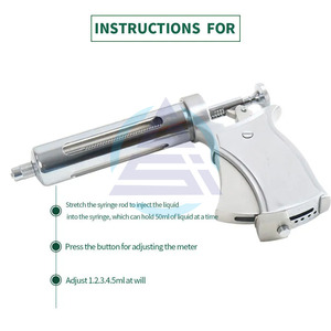 Jeringa Veterinaria Semiautomática Ajustable de 50 ml, Inyección Automática de Metal para Caballos, Ovejas, Ganado Vacuno, Cerdos y Otros Animales - Product Image 3