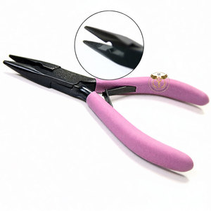 Stainless Steel Hair Extension Fitting Plier One Hole Serrated Jaw Micro Ring Nano Bead Crimping Tool for Keratin Bond Removal - Product Image 4