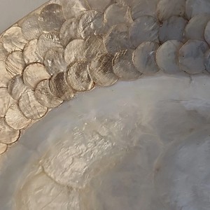 Luxury Handmade Mother Pearl Inlay 5mm Thick Charger <b>Plate</b> Scalloped Shell Mosaic Decorative Placemat Hotel Tableware Carton - Product Image 5