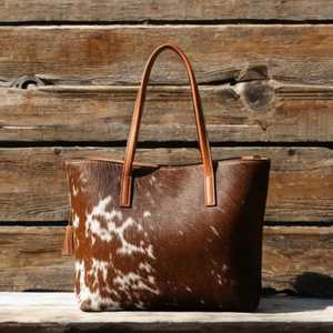 Bolso Tote de Cuero con Pelo de Vaca, Bolso de Mano para Mujer, Bolso de Hombro, Moda Casual, Elegante, LHTB-0017 - Product Image 2