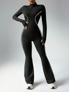 Lightweight Solid Eco-Friendly Yoga <b>Jumpsuit</b> for Women | Stretchy Slim-Fit Breathable Quick Dry Activewear | Summer Sporty - Product Image 1