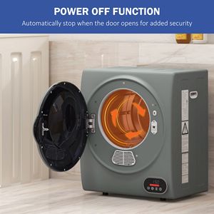 Asciugatrice Portatile Pieghevole da 1,5 Piedi Cubi per Appartamenti, Dormitori, Camper - 850W Grigio Antracite - Asciugatura Automatica - Product Image 6