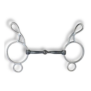 Mors à double articulation en acier inoxydable, confortable et réactif pour les activités équestres, réutilisable - Product Image 4