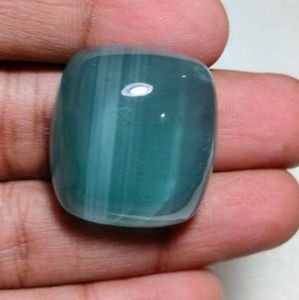 Aigue-marine bleue naturelle, cabochon coussin - Product Image 4