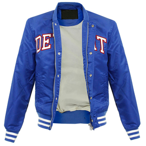 Chaqueta Varsity de Satén para Hombre al por Mayor, Chaqueta de Béisbol Universitaria de Moda, Ropa Exterior Ligera Personalizada - Product Image 3