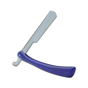 Rasoir droit bleu UBI Barber en acier à haute teneur en carbone, lames à simple tranchant avec manche en plastique pour salon et usage domestique - Product Image 2