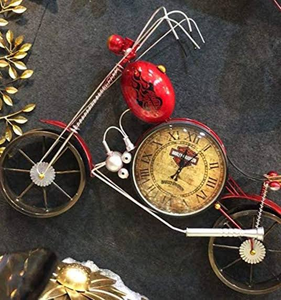 Metal Small Bike for Office Table Home Decor Vintage Iron Vehicle Model Toy Gifts - Product Image 1