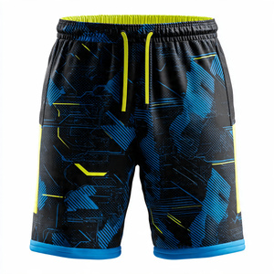 Shorts de football par sublimation pour hommes, pour l'entraînement sportif et le fitness, avec cordon de serrage à la taille - Product Image 5